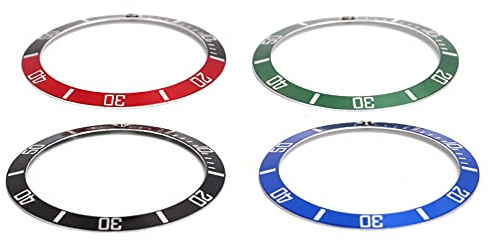 Jiawu Byte Av Aluminiumklockramsring 4st, Armbandsursurtavlor för Armbandsringar för Klockreparationstillbehör, Lättanvänd Verktygssats för Professionell Urmakare, Hållbar Korrosionsskydd 37,5 Mm