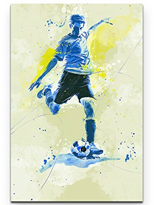 Paul Sinus Art Fussball 90x60cm auf Leinwand gespannt fertig zum aufhängen