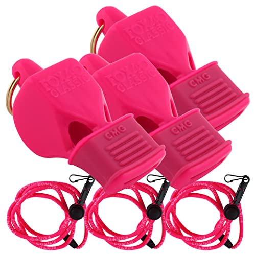 Fox 40 Classic CMG w/Breakaway Lanyard 3 Pack (Pink)