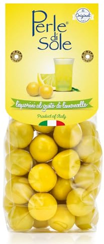 Perle di Sole – Petits Chocolats Fourrés au Limoncello, 150 g – Délices Artisanaux au Chocolat avec un Cœur Frais au Limoncello – à base de Citrons 100% Made in Italy
