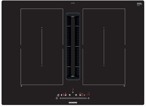 Siemens ED711FQ15E iQ500 Induktionskochfeld mit Dunstabzug (autark), 70 cm breit, Rahmenlos aufliegend, powerBoost schnelleres Kochen, powerInduction, varioInduktion