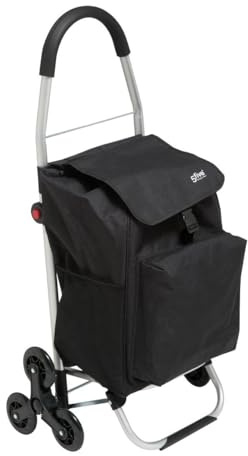 Five - Chariot de Courses Chariot de marché 3 Roues Structure en Aluminium Pliable