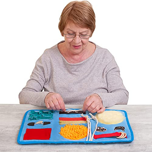 Couverture Sensorielle Démence | Activités Calmantes Pour Personnes Agées | Produits Pour Personnes Agées Démentes | Fidget Blanket | Aide Pour Maladie d'Alzheimer, Démence, Syndrome d'Asperger