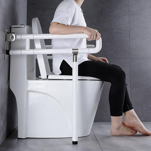 ybaymy Wandstützgriff Toiletten, Stützhilfe Haltegriff für Senioren, 79 x 60 cm Stützhilfe Aufstehhilfe, Behinderten Handlauf Klappbar, Rutschfest Sicherheitsgriff aus Edelstahl, bis zu 150kg