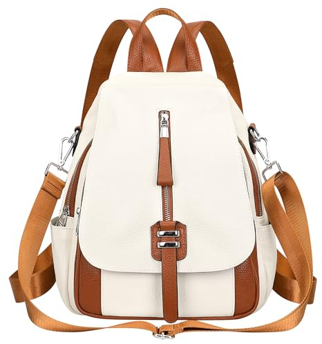 ALTOSY Sac à Dos Cuir Femme Véritable Souple Convertible Rabat Boucle