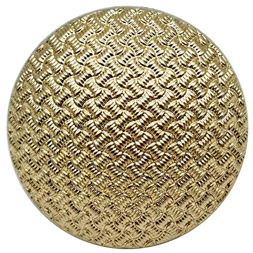 Goldgöre 5 Metall Knöpfe gold glänzend mit Muster 25 mm mit Öse zum Annähen