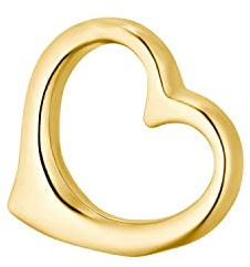 Amor Motivanhänger Unisex für Damen & Herren, Gold-Anhänger, 0,7 cm, 375/9 ct Gold, Herz, Kommt in Schmuck Geschenk Box