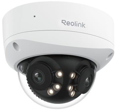 Reolink 16MP UHD 180° Panorama Dual-Objektiv Überwachungskamera, Bewegungsverfolgung, Farbnachtsicht, Spotlight, Smart-Erkennung & Alarme, Zwei-Wege-Audio, IK10 Vandalismussicher, IP67, Duo 3V PoE