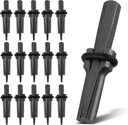 AMGSH 5/8 Rock Wedge and Feather Shims | 16PCS Concrete Marble Granite Rock Stone Splitting Hand Tools