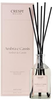 CRESPI MILANO | Profumatore per Ambiente Fragranza Ambra e Cassis 250ml | Diffusore Profumo Ambiente a Lunga Durata