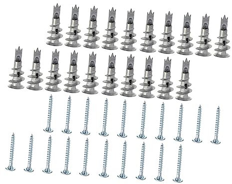 JECOMPRIS Tornillos Creativos De Aleación De Zinc Para Placas De Yeso, Fijaciones Delicadas Diseño De Colmillos Antideslizantes, 50 Piezas Para Instalación De Lámparas y Cuadros Pared