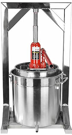 Obstpresse Weinpresse Edelstahl 12 L - Obstpresse Beerenpresse Gemüsepresse Lebensmittelpresse Apfelpresse