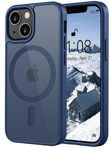 ORDA Magnetic Case for iPhone 13 mini Case Compatible with MagSafe,Military Shockproof Ultra Slim Translucent Matte Cover for iPhone 13 mini Phone case Scratch & Fingerprint Resistant -5.4 Deep Blue