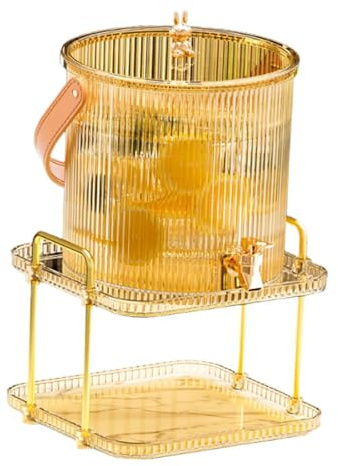 perfk Getränkespender Kaltbrauer Krug Spigot ausgestattet Teekannengetränke Behälter Kaltwasser Krug Wasser Carafe für Kühlschrank Heimküche, 3.5 L