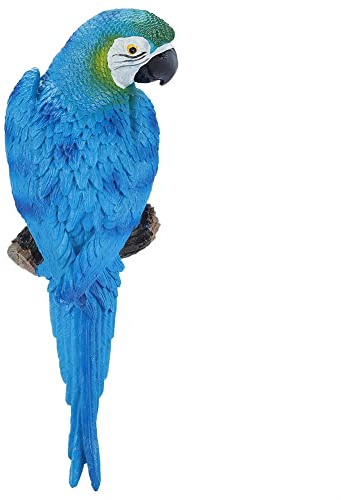 Ornement D'oiseau Réaliste en Résine - Modèle de Figurine Parrot, Sculpture de Jardin et Décoration Murale, Réaliste et Design pour une Utilisation Intérieure et Extérieure (N °