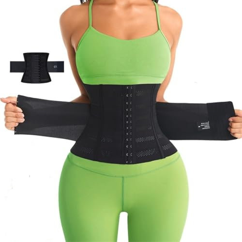 Generisch Fitnesstraining, Verstellbarer Taillentrainer und Gewichtsverlustgürtel, Schlankheitsgürtel für Männer und Frauen, Atmungsaktiver Bauchgurt, Hochelastischer Taillentrainer, Taillenformer