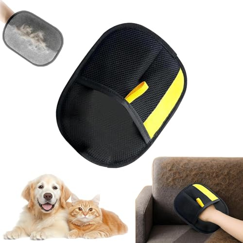 Gienslru Tarifa Pets Hair Remover, Reusable Electrostatic Tarifa Pets Hair Remover Mitt, Grooming Gloves for Cats & Dogs, Double-Sided Grooming Mitten, for Cleaning Sofa and Carpet Hair (1PCS)