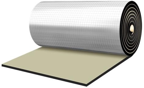Aluminium selbstklebend Isolierfolie Selbstklebende, Reflektierende Aluminiumschaum-Isolierung, 5 Mm/10 Mm/15 Mm/20 Mm Dick, Heizkörperfolie, Reflektor, Schalldämmmatte For Fußböden, Dächer, Garagento