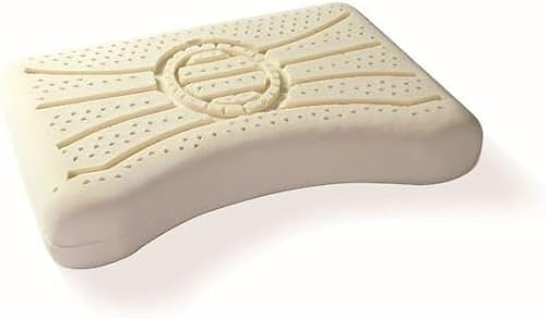 Jonk Volendam | Nature Medium | Cuscino cervicale in 100% lattice naturale | Cuscino per dormire sul fianco e posizione supina | Cuscino terapeutico contro dolore al collo e tensione del collo |