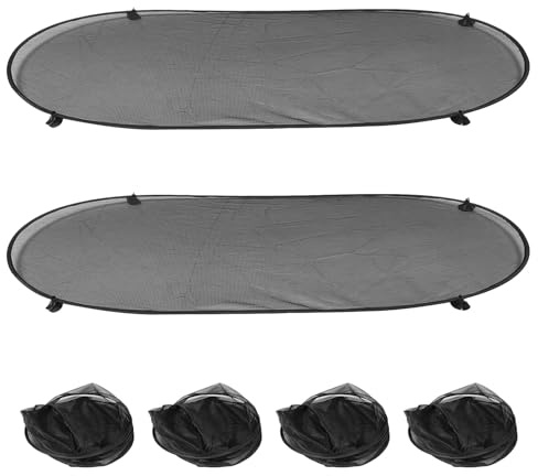 POPETPOP 6 pezzi Parasole per Finestrino Posteriore Auto con Rete Traspirante Protezione Solare UV Montaggio Rapido con Ventose Schermatura Privacy per Suv