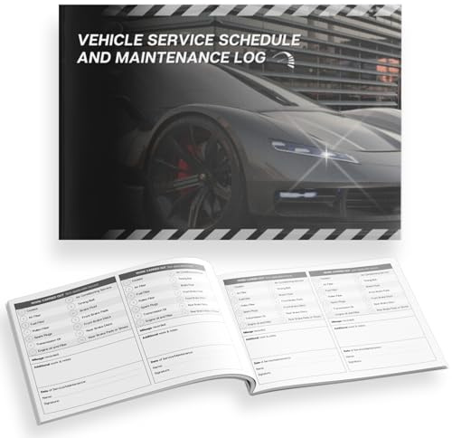 Templatables Vehicle Service Schedule and Maintenance Log Book | Premium Quality Soft Touch Cover, 120gsm Paper | Track Services, Mileage, and Maintenance for Cars, Trucks & Motorcycles | 8.3 x 5.8