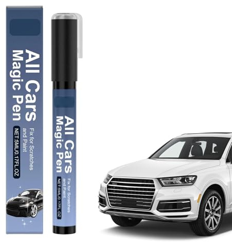 Generisch Lackstift Auto, Autolackstift Kratzer Entferner, All Cars Magic Pen Lackreparaturstift, 2-in-1 Wasserfester Kratzer Reparatur Stift für Autokratzer, Glänzend/Matt/Schwarz/Weiß/Silber