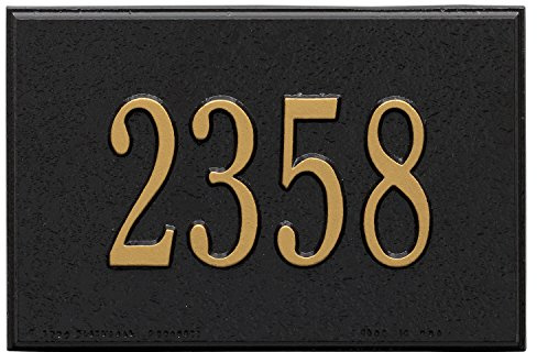 Custom Cast Aluminum Mailbox Numbers Plaque 1 or 2 Lines 9W x 6H