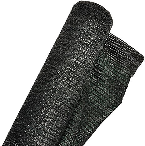 DIELLESHOPPING Rotolo telone ombreggiante frangisole verde scuro-nero con asole H 100 - H 150 - H 200 - H 300 - H 400 (h 150x50 mt)