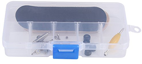 Haofy 1Pc Ahorn Holz + Legierung Finger Skateboards Kid Finger Skateboards mit Box Druck reduzieren Kinder Geschenke Lernspielzeug[schwarz]