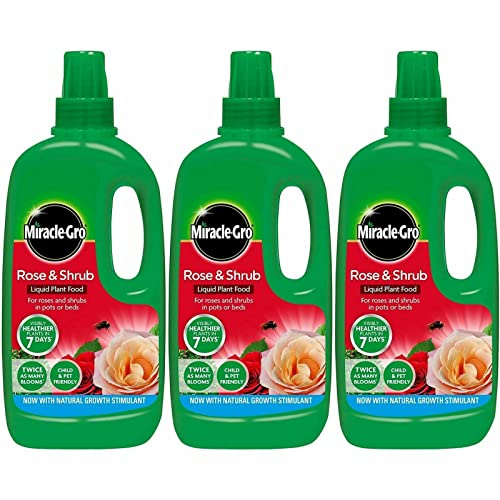 Miracle-Gro 3 x Rose and Shrub Concentrated Liquid Plant Food 1L