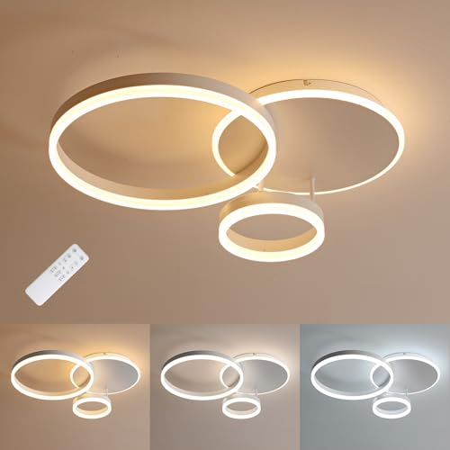 Plafoniera LED Soffitto Moderna 54W , Lampadari LED Dimmerabili 3000K-6000K