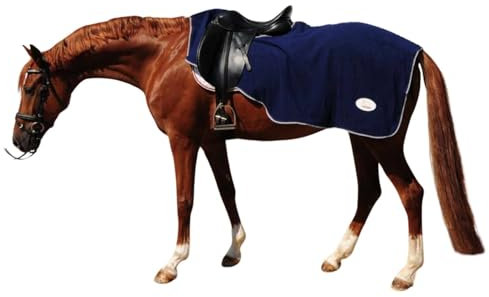 AMKA Ausreitdecke Kalmar Nierendecke aus Fleece mit Sattelausschnitt, dunkelblau