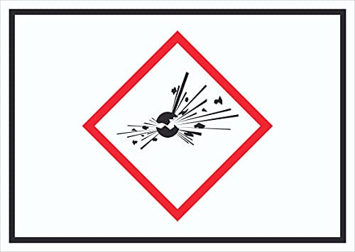 HB-Druck Schild Instabile Explosive Stoffe Symbol Explosion A1 (594x841mm)