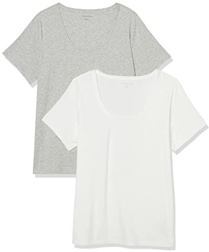 Amazon Essentials Women's Regular-Fit Short-Sleeve Scoop Neck T-Shirt (Available in Plus Size)