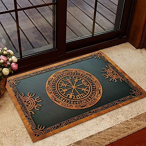 Door Mats Indoor Viking Norse Mythology Circle Design Doormat Home Decor House Warming Gifts New Home Decor