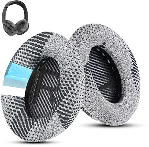 Wzsipod Cooling-Gel QuietComfort 35 / QC 35ii Replacement Ear Pads for Bose Headphones, Compatible with Bose QC45 QC35 QC25 QC2 QC15/ Around-Ear 2 AE2i AE2w/ SoundTrue & SoundLink Series (Grey Fabric)