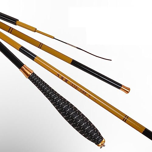 Canna da pesca ultra fine Canna da pesca in carbonio 2,7-6,3 m Canna da mano retrattile portatile Leggera e sottile Sensazione di mano dura Comoda canna da pesca alla carpa Imitazione stile bambù ( Co