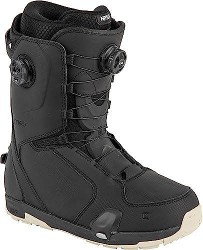Nitro Men's Darkseid BOA All Mountain Freeride Freestyle Highend Premium Quick Lacing System Step On Boot Snowboard Boot, Black, 28.0
