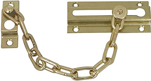 Türkettenschloss, Riegelsicherheitsbegrenzer, Bolzentorriegel, Messing-Diebstahlsicherungskette Türkette Sicherheitsbolzen Diebstahlsicherungskette Türschnalle Kettentürverriegelung Türschnalle