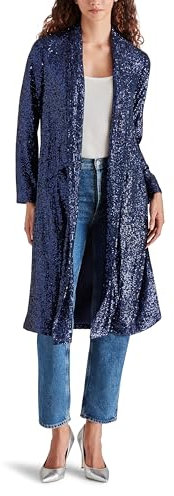 Steve Madden Apparel Spolverino da donna, Blu notte, XS
