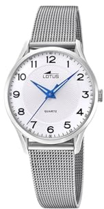 LOTUS Reloj Mujer Analógico de Acero Inoxidable 316l Plateado | Movimiento de Cuarzo, Cristal de Alta Resistencia, Resistente al Agua 5 ATM, Special Prices 18408/E