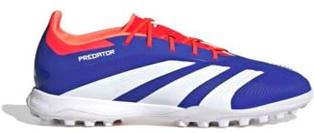 Adidas TF NIS08 Predator Alta Skin Elite Futsal Shoes, Lucid Blue/Footwear White/Solar Red (If6372), 27.5 cm
