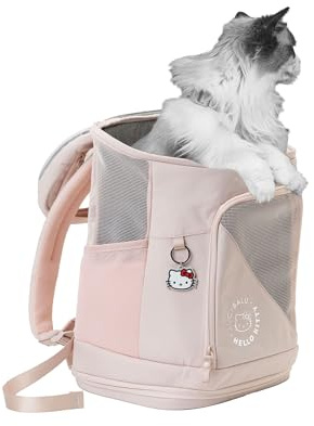 LucyBalu® HOP-ON Premium Katzenrucksack mit Fenster | Katzentransporttasche | Katzenbox | Katzen Transport Rucksack aus recycelten Materialien | Rucksack für Katzen zum Transport | Anthrazit