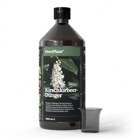 ProviPlant Kirschlorbeer Flüssigdünger – Für Lorbeerhecken & immergrüne Sträucher – 1 Liter Konzentrat für bis zu 200 Liter Gießwasser – Made in Germany