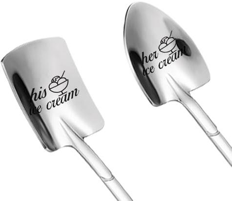 Eislöffel für Sie und Ihn, Geschenke für Ehefrau, Ehemann, Jahrestag, Weihnachten, Geschenke für ihn, sie, Geburtstagsgeschenke für Freundin, Freund, Sie und Ihn, Hochzeitsgeschenke für Paare,