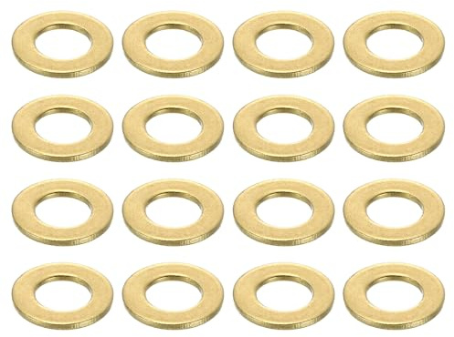 QUARKZMAN 250Pz Rondelle Piane in Ottone, Rondelle di Tenuta in Ottone M3x6x0.5mm per Viti Bulloni Riparazione Macchinari, Costruzioni Esterne