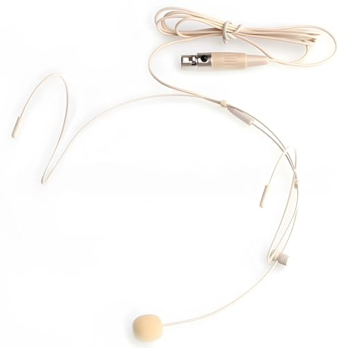 Micrófono de auriculares con condensador omnidireccional y XLR de 4 pines para cuerpo inalámbrico, TPU suave para un ajuste cómodo, perfecto para actuaciones en vivo, enseñanza y tours