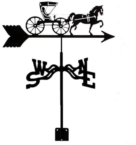 Girouette d'extérieur en métal vintage en forme d'écureuil, girouette de bus de passagers, girouettes de sorcière, pour jardin et toit (B)
