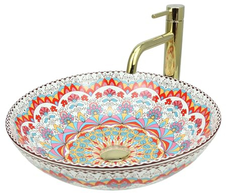 GTM Design Vasque à Poser Salle de Bain - Lavabo Salle de Bain - Vasque a Poser - Evier Lave Main - Lavabo Wc - Modèle 12