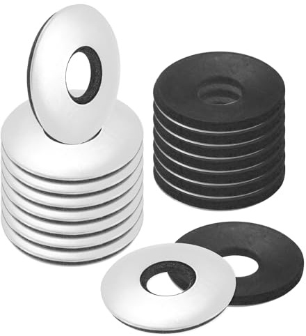 M METERXITY 20 Piezas Arandelas De Sellado De Goma EPDM Con Acero Inoxidable 304 3/8 x 1 OD Arandelas De Neopreno Para Pernos/Tornillos/Maquinaria/Barcos/Techos